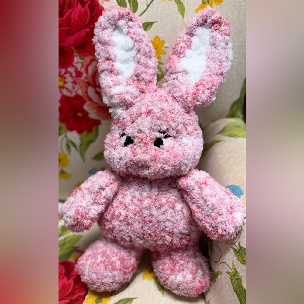 Handmade Hand Crafted Knit Chubby Bunny Easter gift - Picture 5 of 5